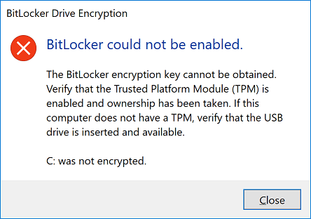 How to enable BitLocker on your new laptop when it won't let you